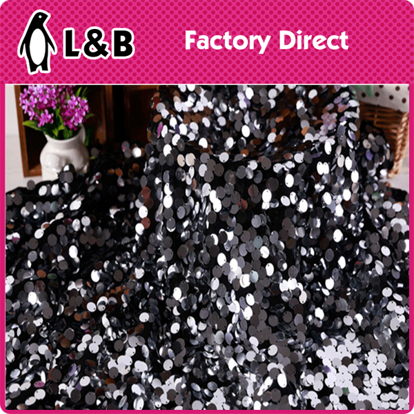 High Quality Fashion Polyester Sequin Fabric