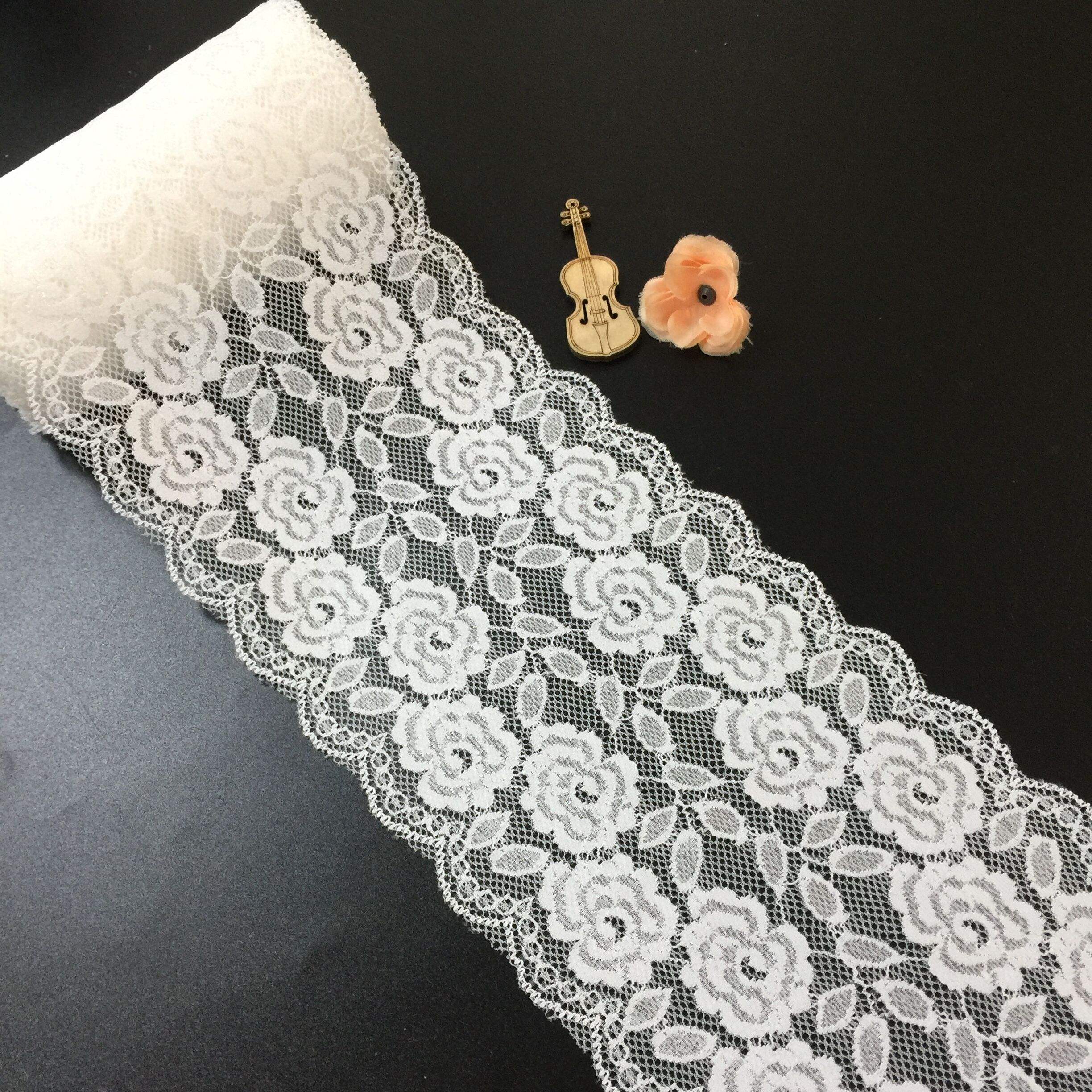 Nylon spandex napína elastická čipka elastické čipkové lemovanie spodnej bielizne